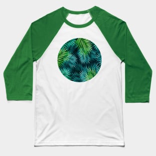 Exotic Palm Leaves Baseball T-Shirt